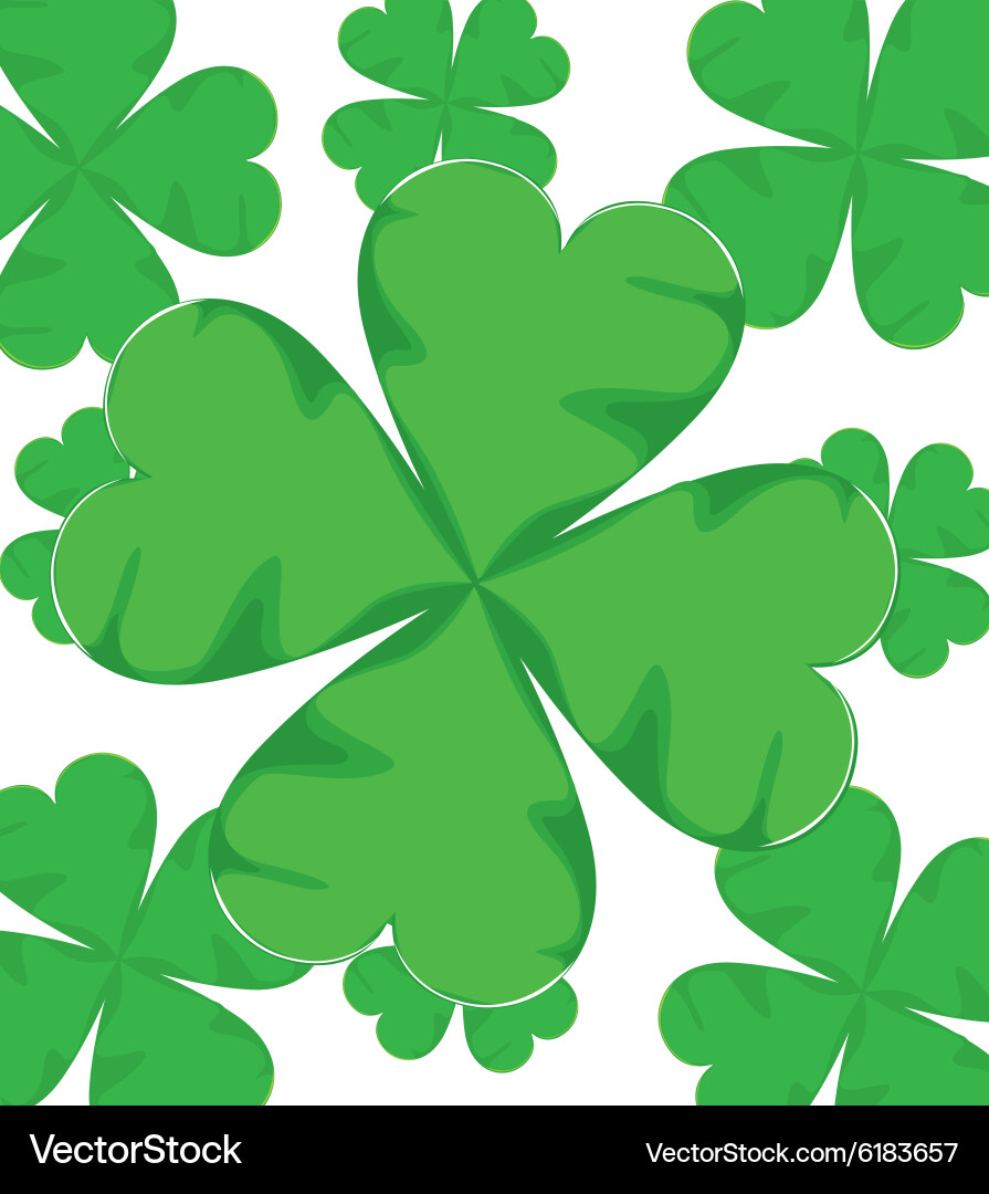 Shamrock for st patrick day Royalty Free Vector Image for Free Printable Shamrock Clip Art