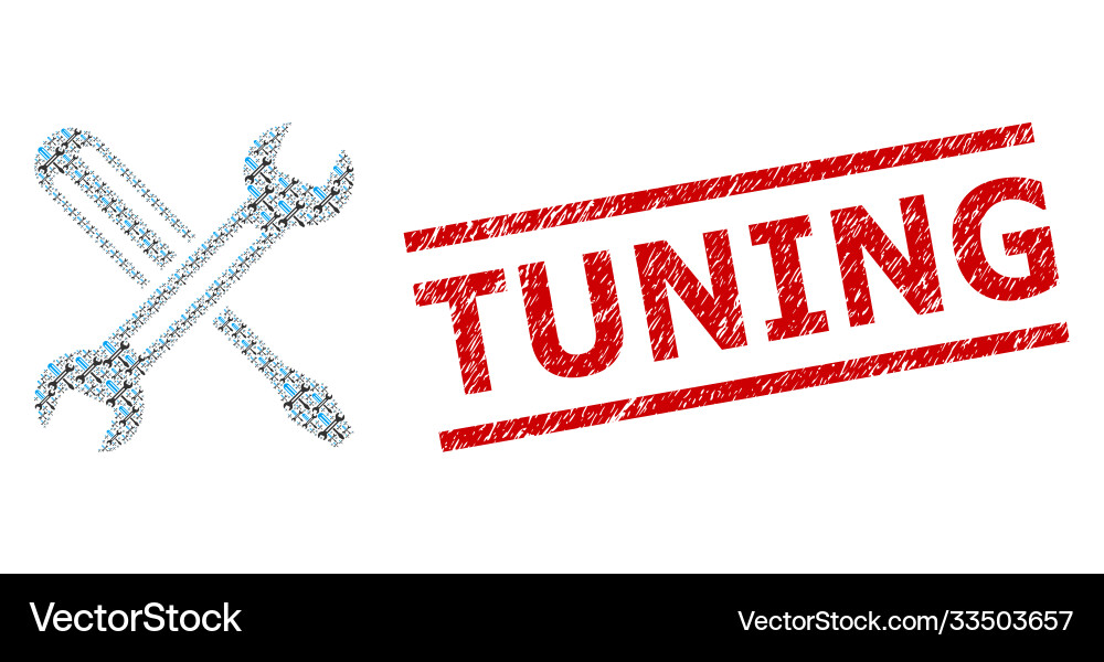 Tuning recursive mosaic items Tuning recursive mosaic items vector image
