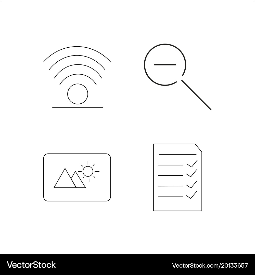 Web einfache lineare Icon setsimple Umriss Icons vektorbild