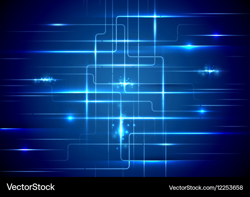 Abstract Circuit Network vector image