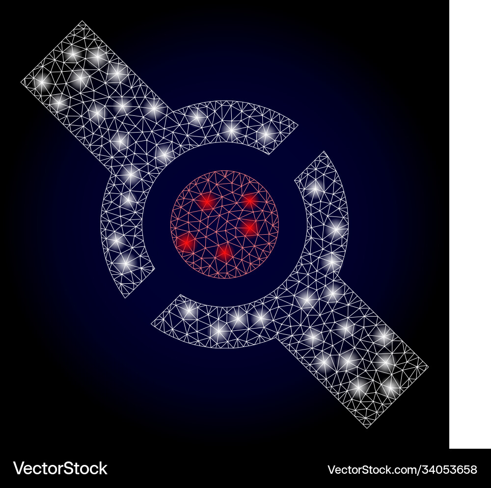 Bright web net connector with lightspots Bright web net connector with lightspots vector image