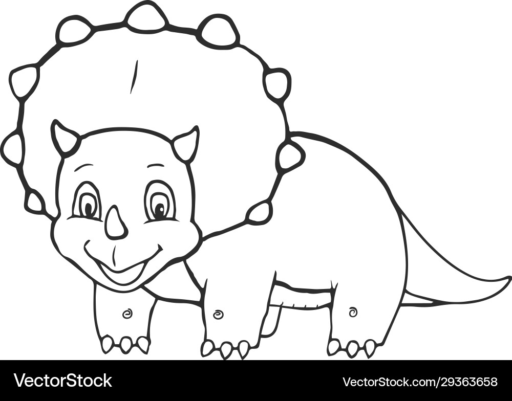 Cartoon triceratops süße kleine Baby Dinosaurier Cartoon triceratops süße kleine Baby Dinosaurier vektorbild