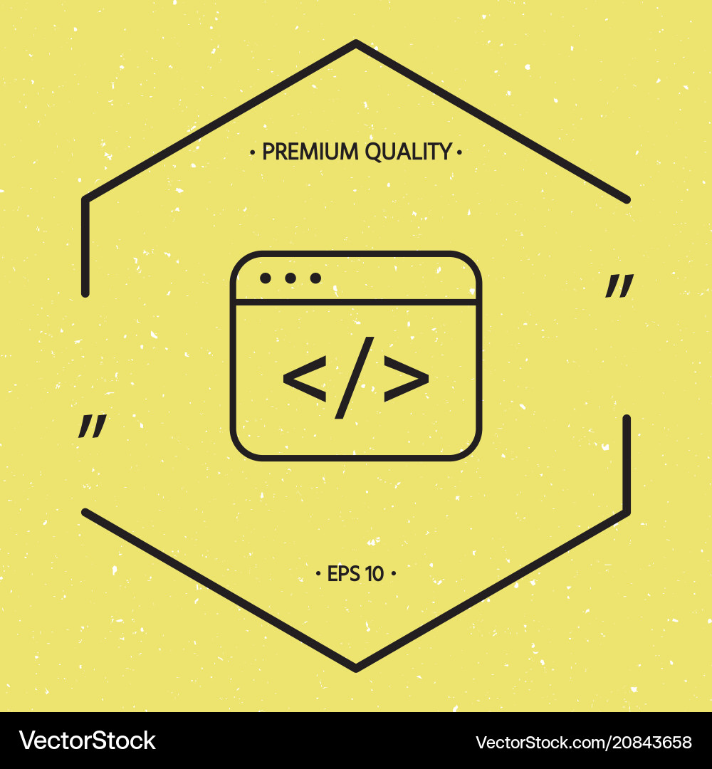 Code editor icon vector image