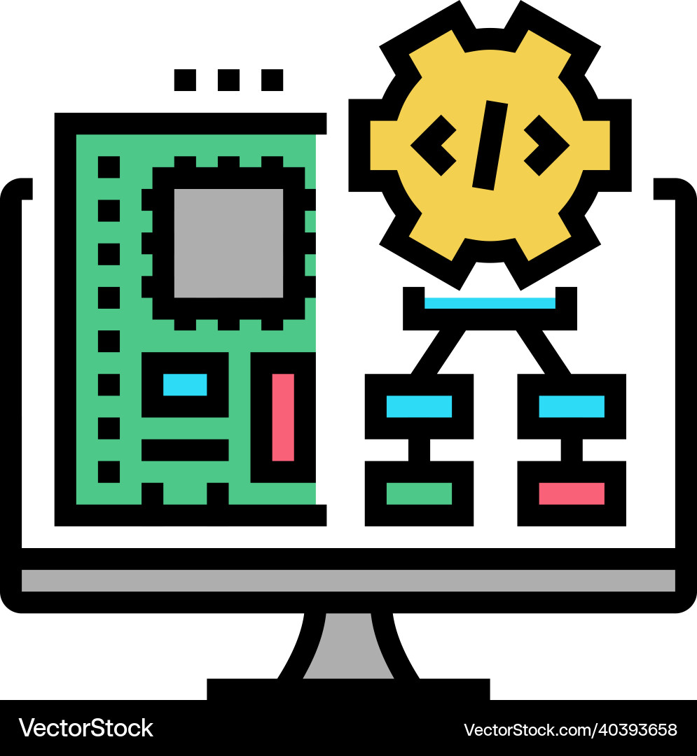 Embedded software color icon Embedded software color icon vector image