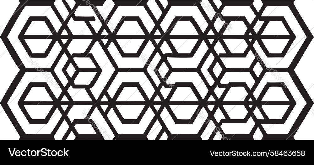 Hexagonal Outline Pattern Vector Image