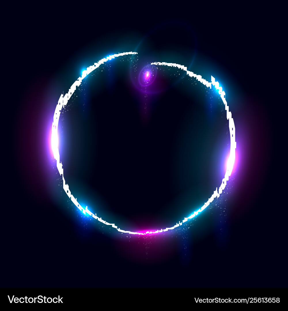Illuminated collapsing circle design element Illuminated collapsing circle design element vector image