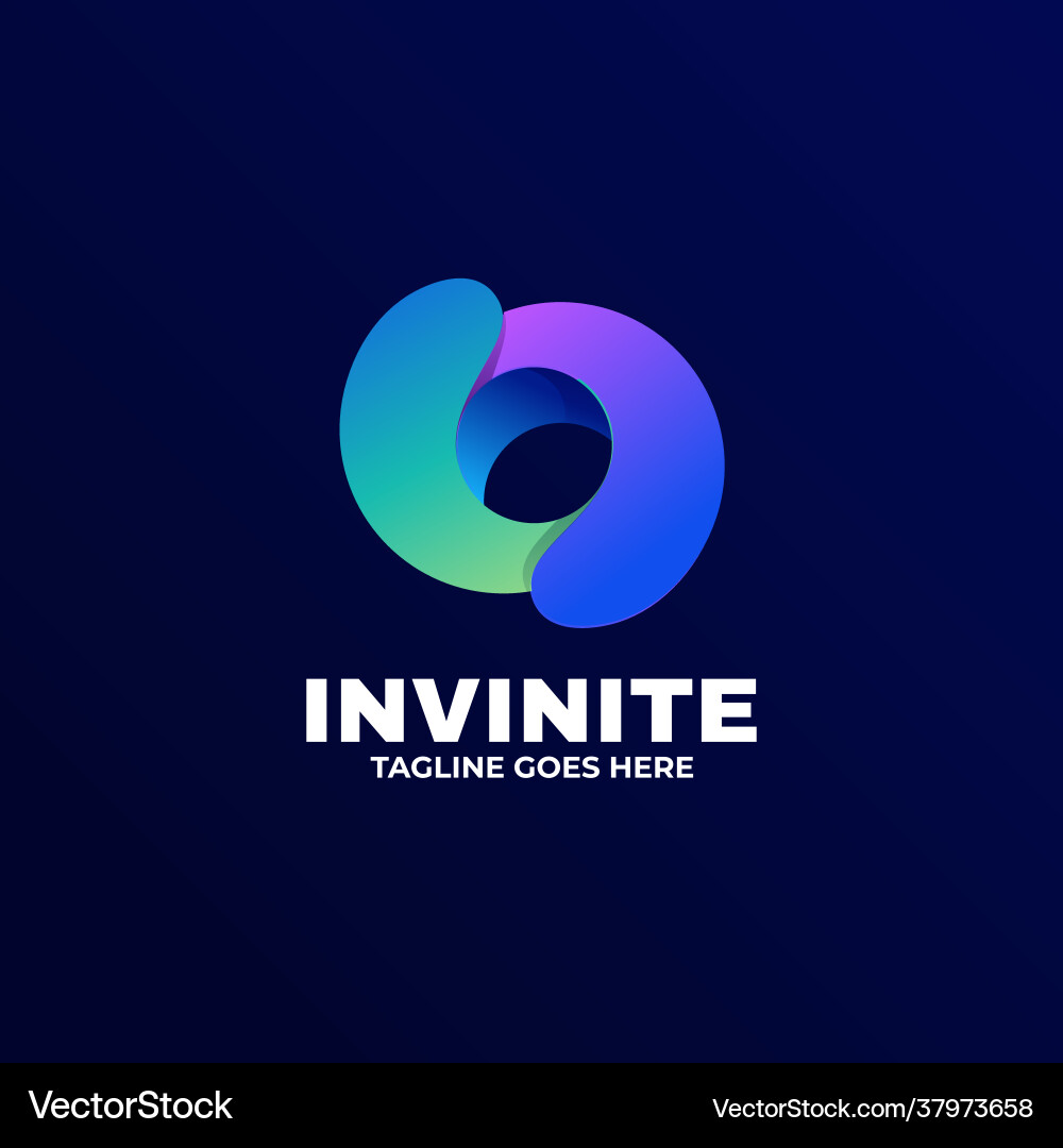 Infinite Gradient Logo - Colorful Loop vector image