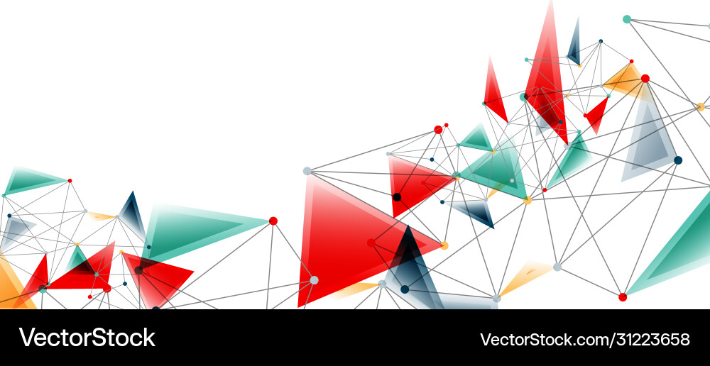 Line points connections triangular technology Line points connections triangular technology vector image