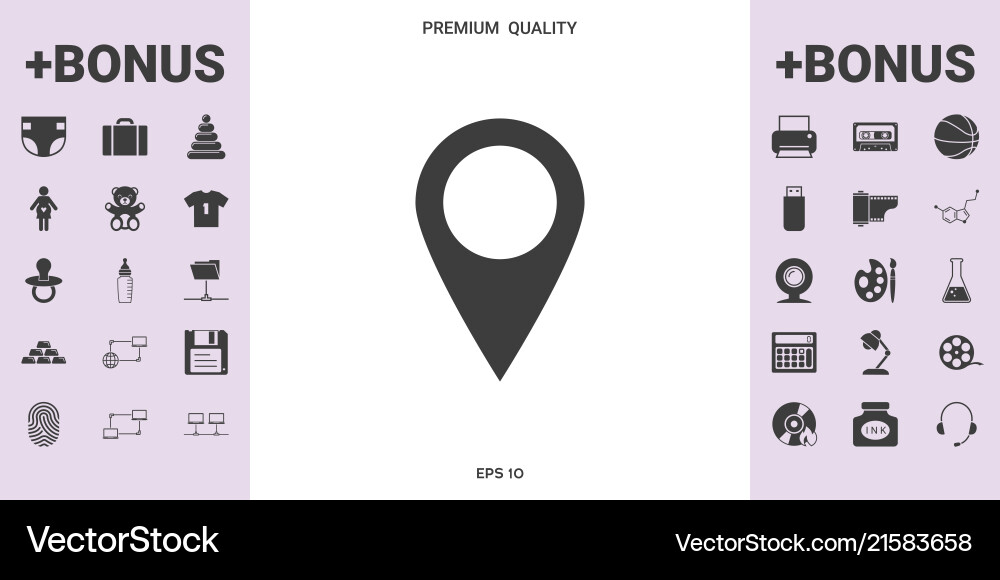 Map pointer icon vector image