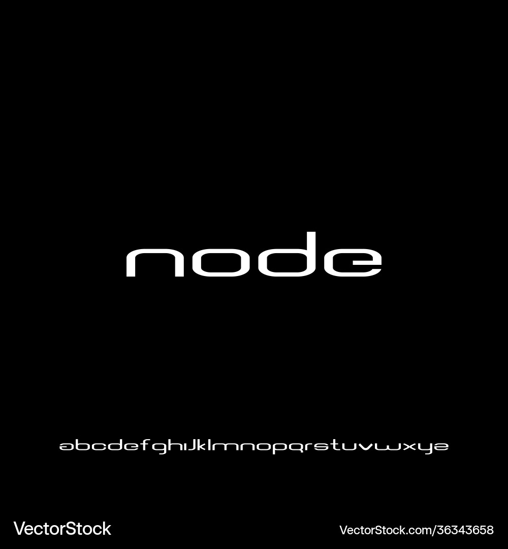 Node Font Display - Elegant Typography vector image