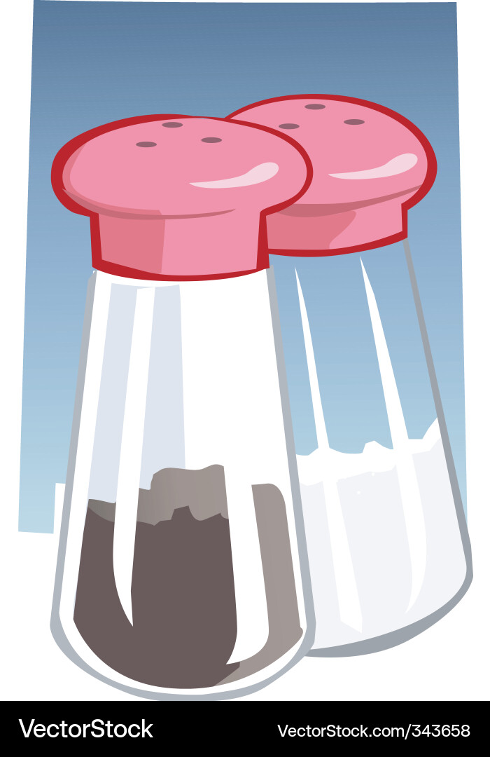 Pepper & Salt Bottle Set Vector Image