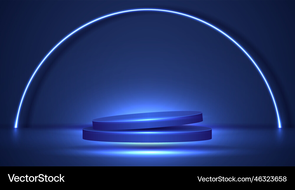 Podium oder Stand mit Liniengradienten Neon in sci-fi Podium oder Stand mit Liniengradienten Neon in sci-fi vektorbild