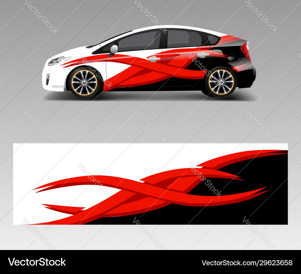 Racing Wave Decal Wrap Vector Image