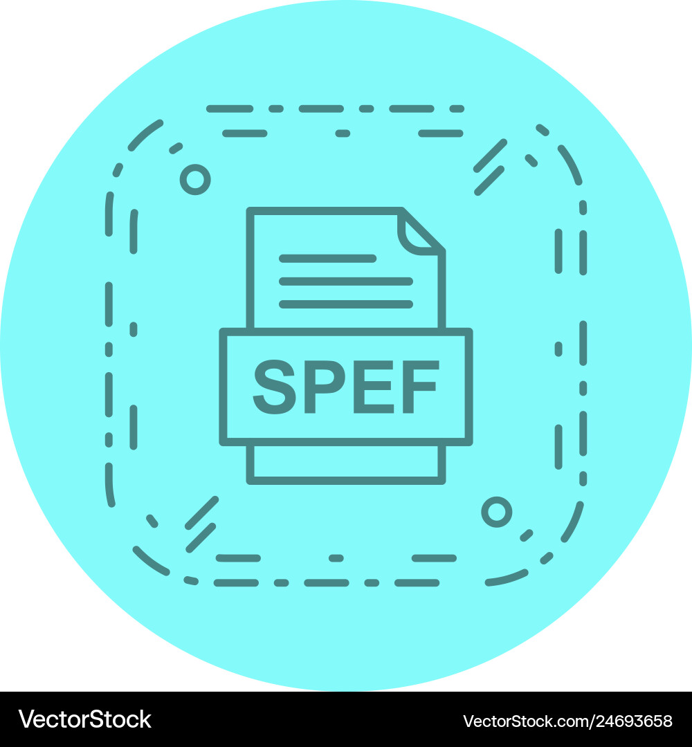 Spef file document icon vector image
