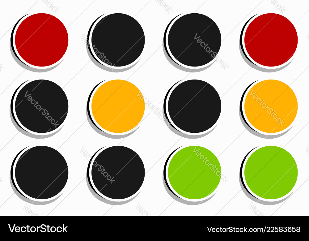 Traffic light lamp icon in set semaphore vector image