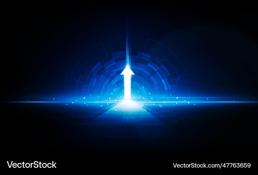 Abstract speed lightning door arrow up technology Vector Image