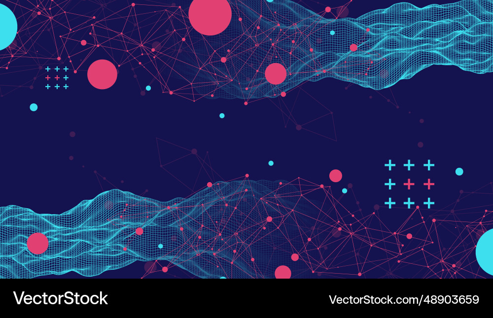 Abstract wave is made in a frame style template Abstract wave is made in a frame style template Vector Image