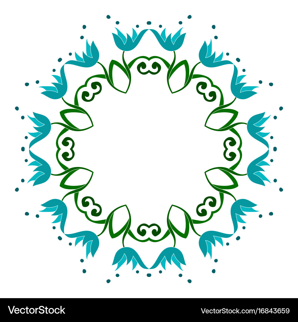 Circular pattern is symmetrical vector image