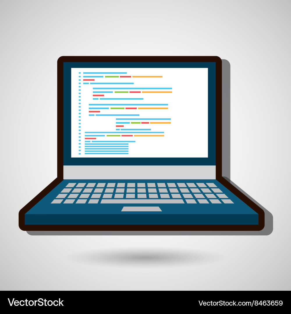Computer programming design vector image
