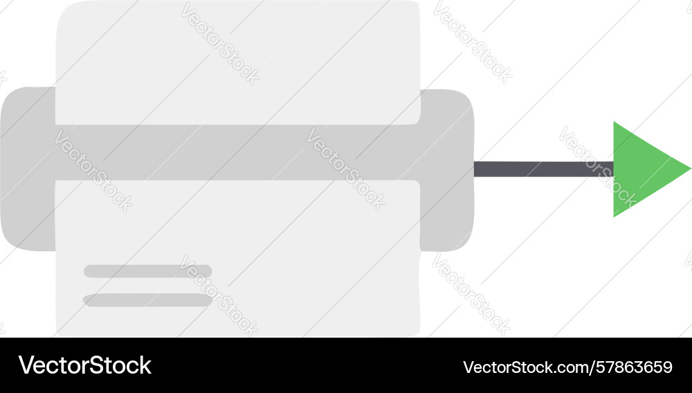 Document processing icon for sending completing vector image
