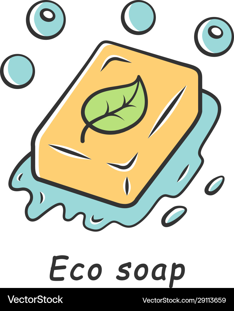 Eco soap color icon Eco soap color icon vector image