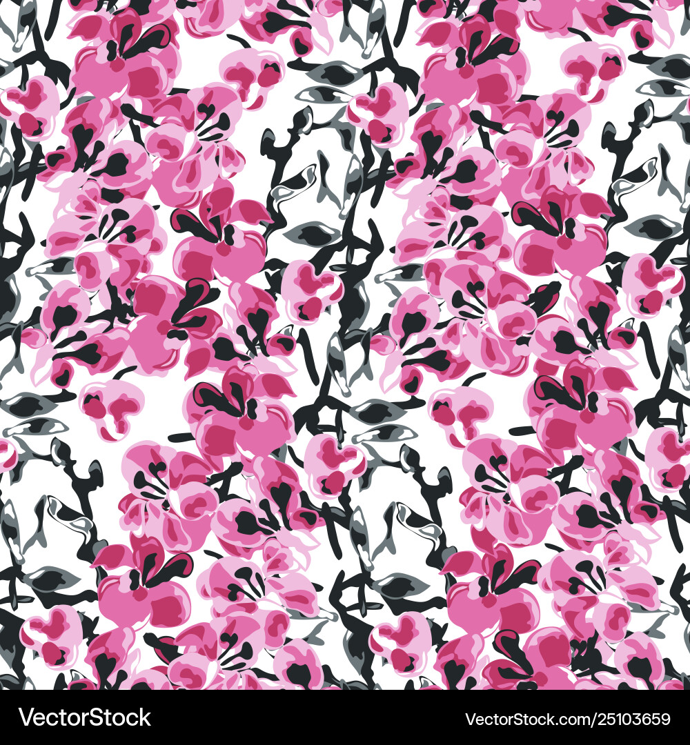 Elegant seamless pattern with sakura flowers Vector Image