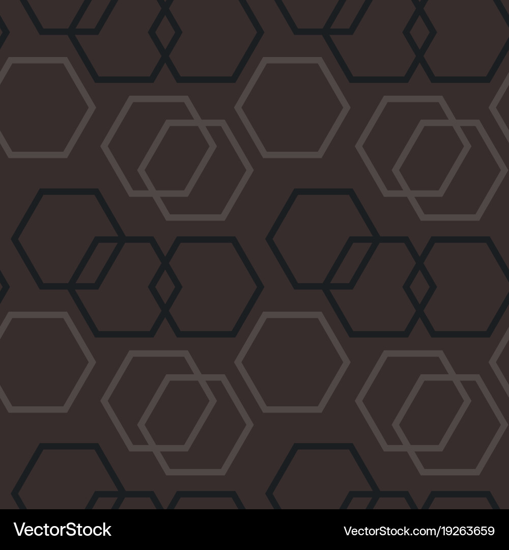 Geometric hexagon uneven seamless pattern vector image
