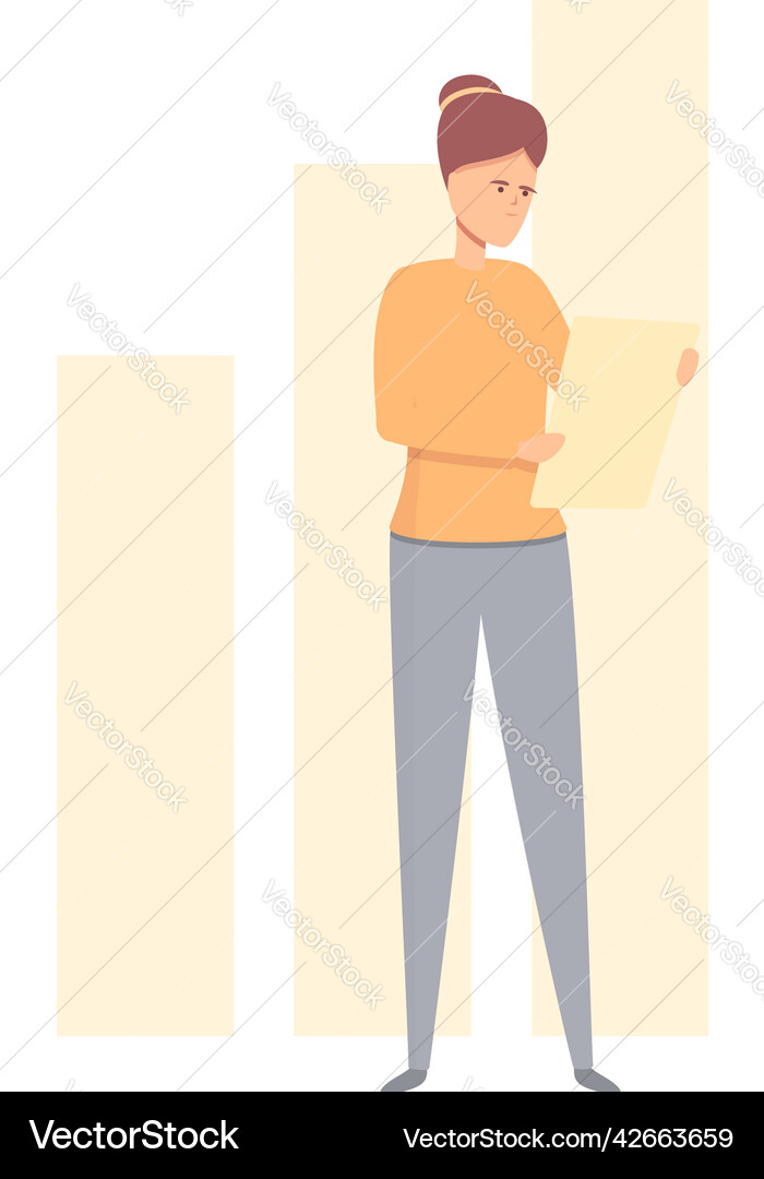 Graph chart indicator icon cartoon compare Vector Image