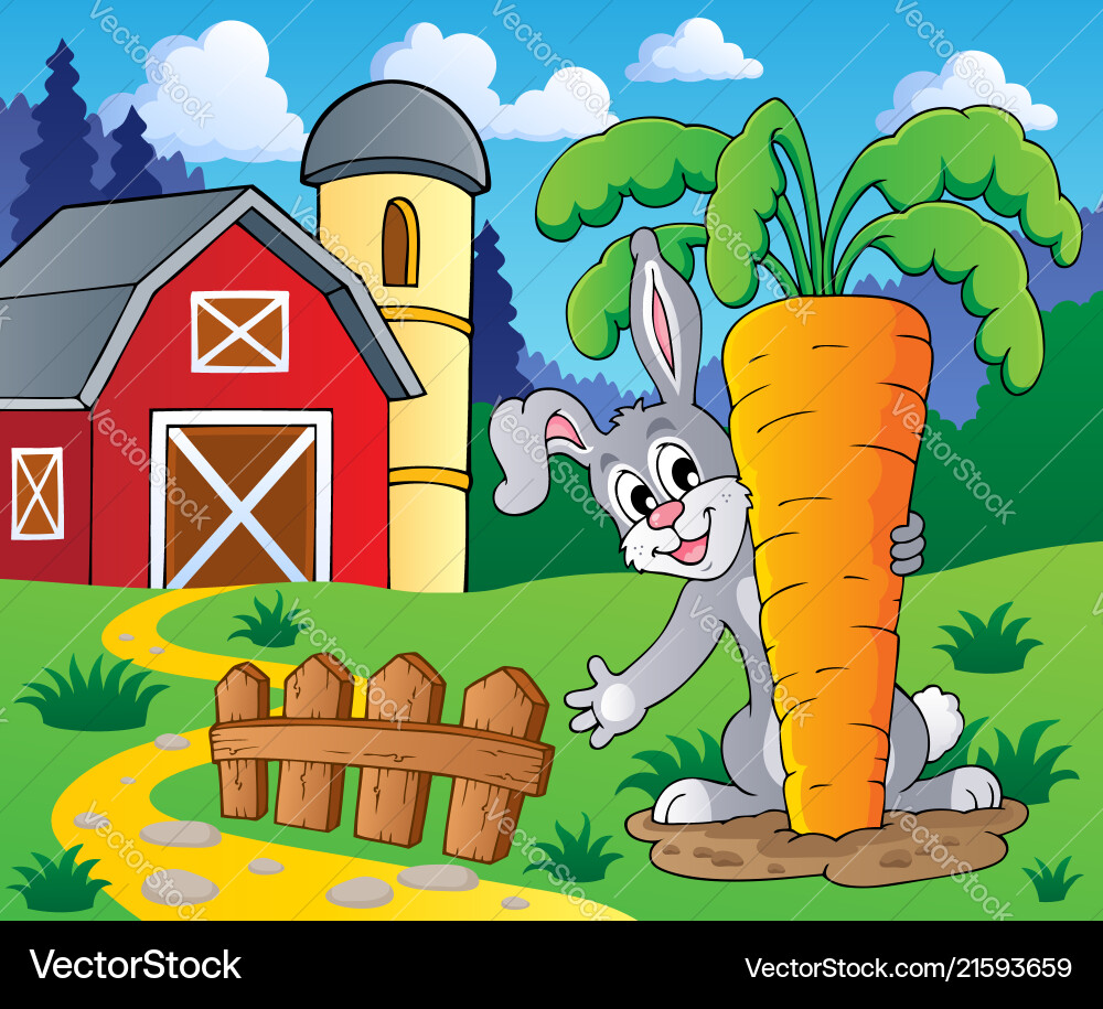 Image with rabbit theme 2 Image with rabbit theme 2 vector image