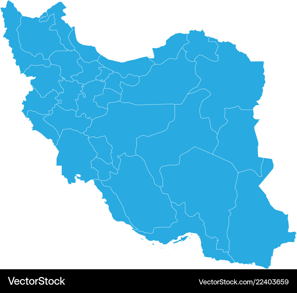 Map of iran high detailed vector image