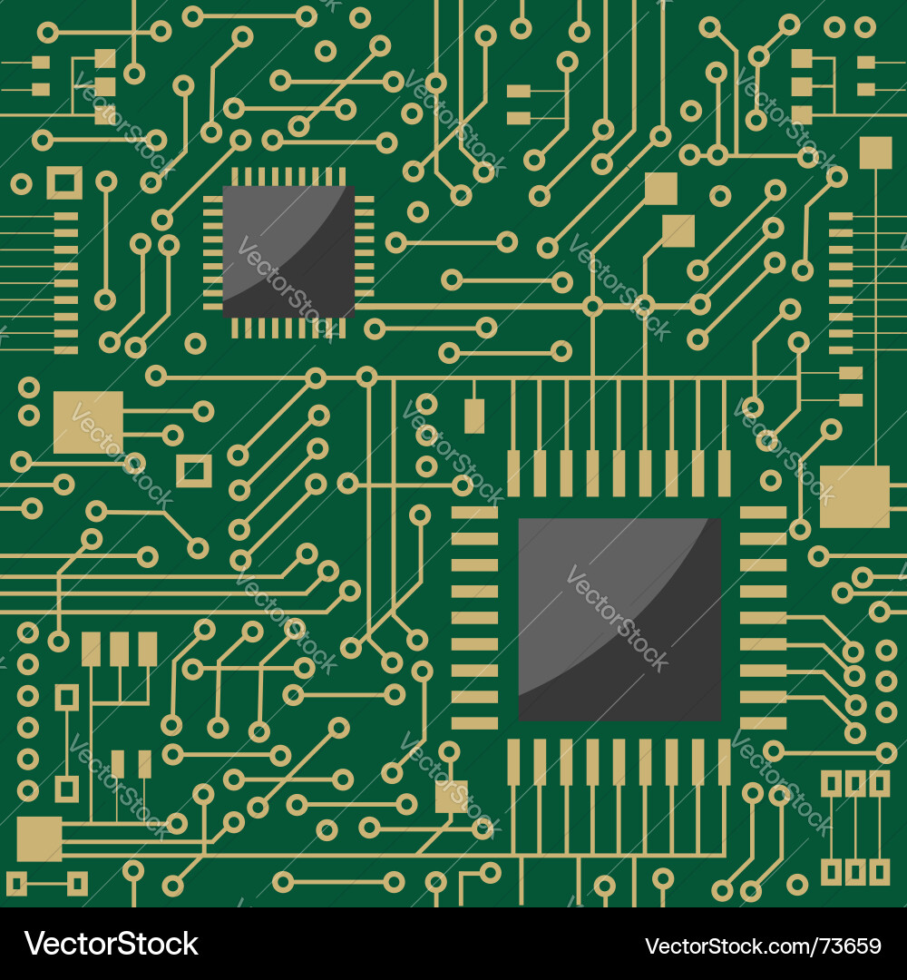 Microcircuit Technology Pattern vector image