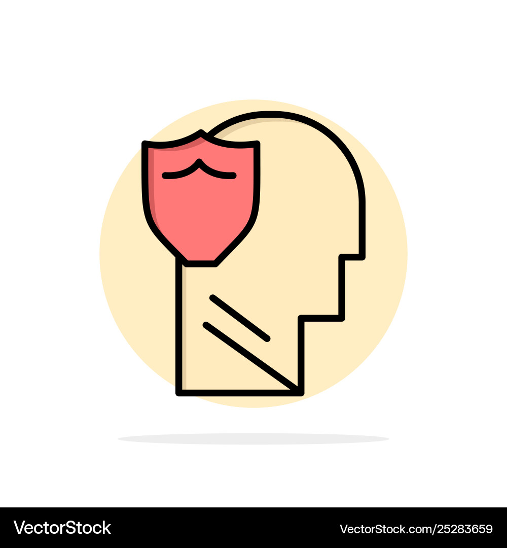 Shield secure male user data abstract circle Shield secure male user data abstract circle vector image