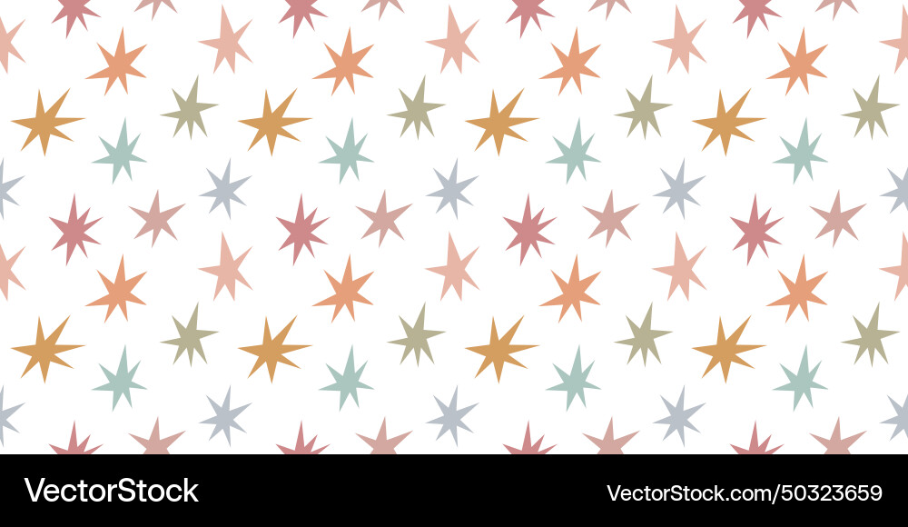 Simple seamless pattern with stars isolated Simple seamless pattern with stars isolated Vector Image