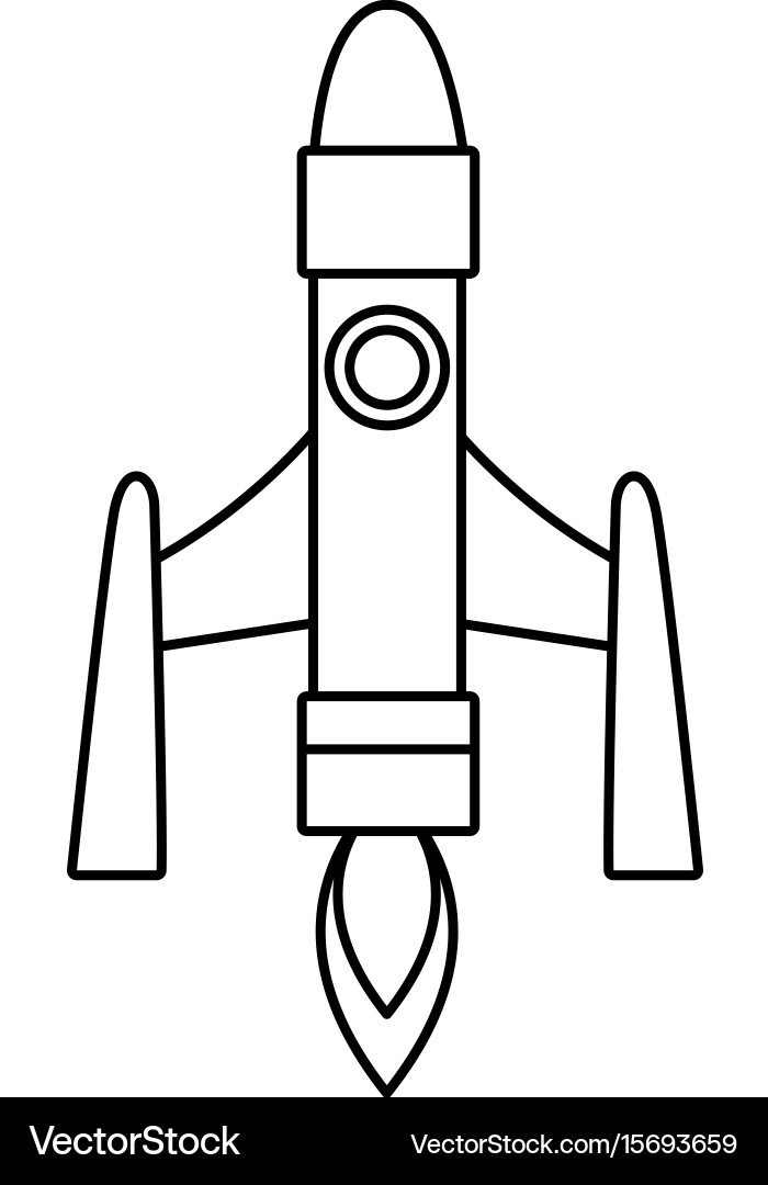 Start rocket in space modern technologies Vector Image