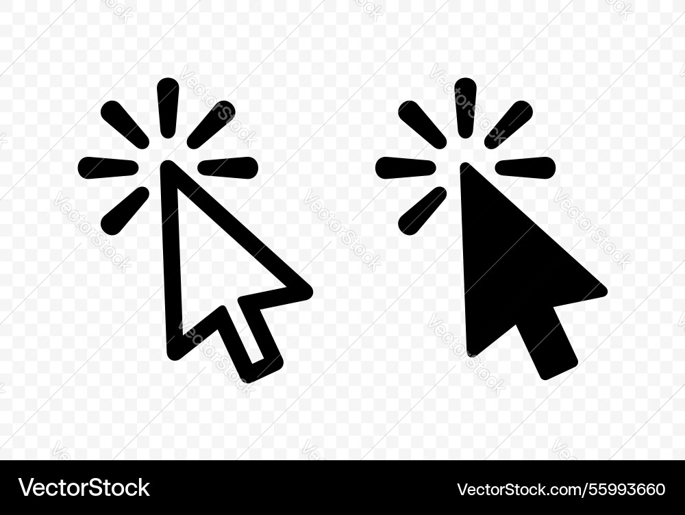 Clicking the mouse cursor design vector image