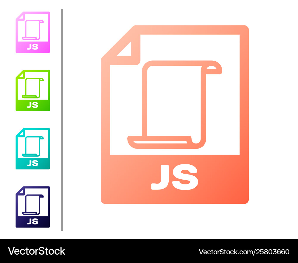 Coral js file document icon download button Coral js file document icon download button vector image
