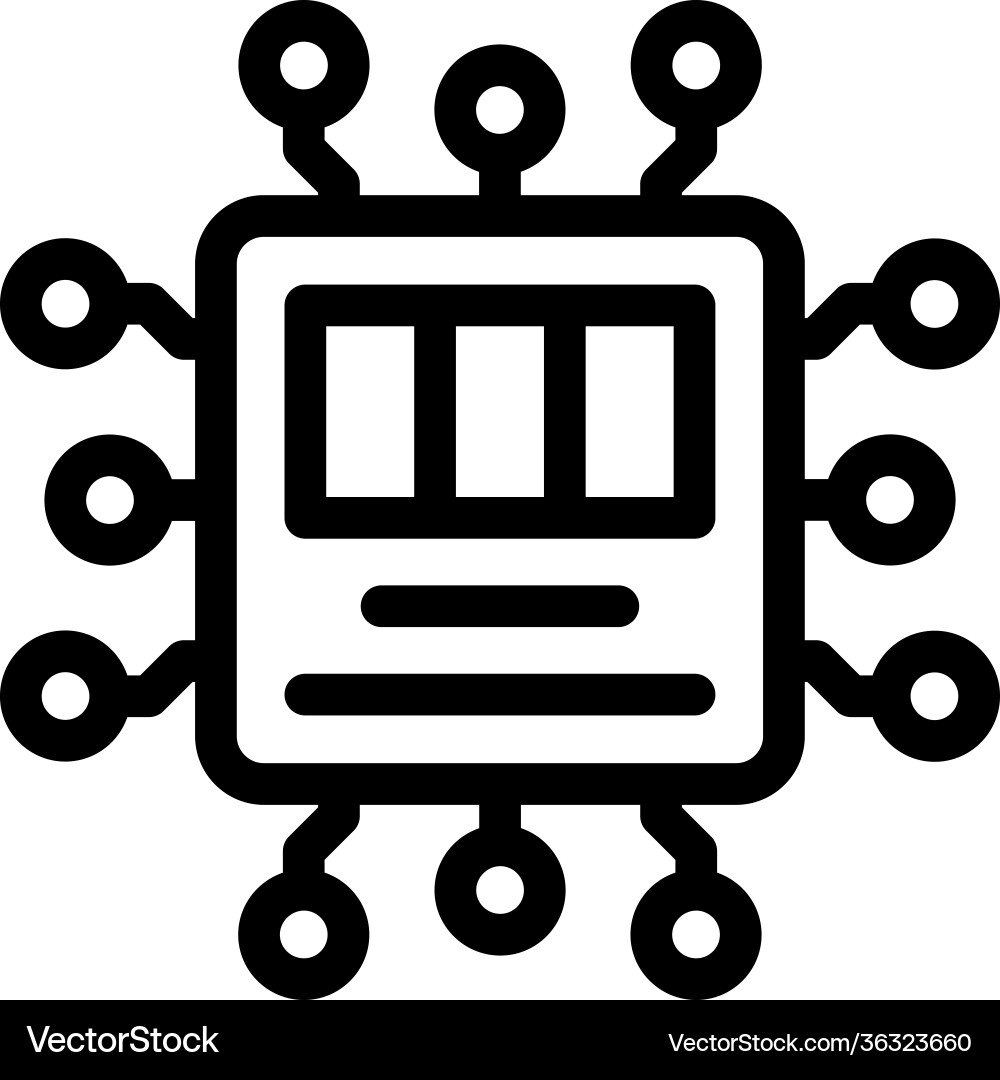 Digital processor Vector Image
