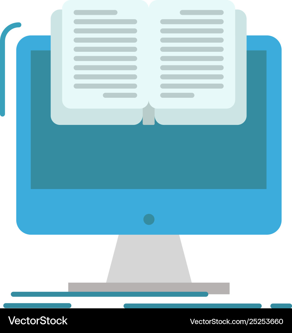 Document file computer cv book flat color icon Document file computer cv book flat color icon Vector Image