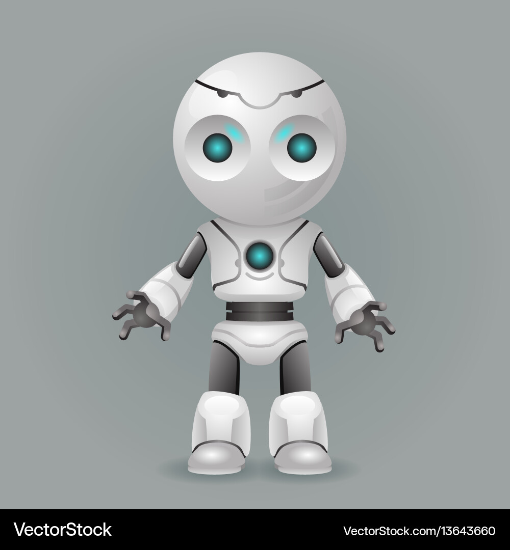 Futuristic Robot Character vector image