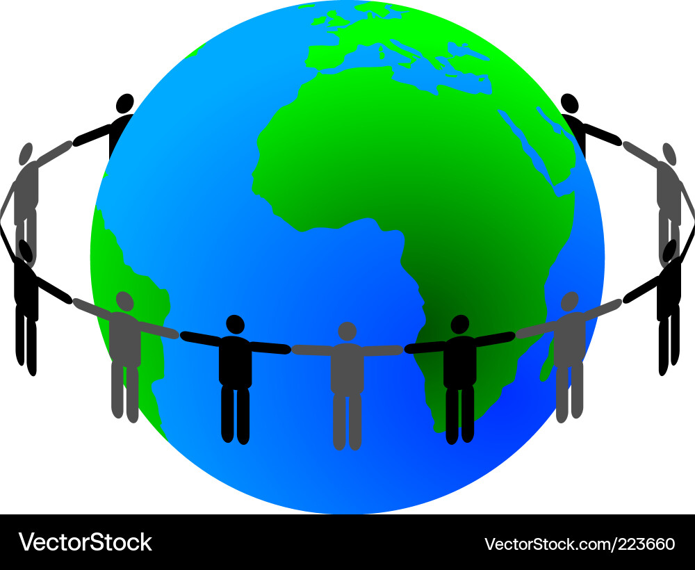 Global connection vector image