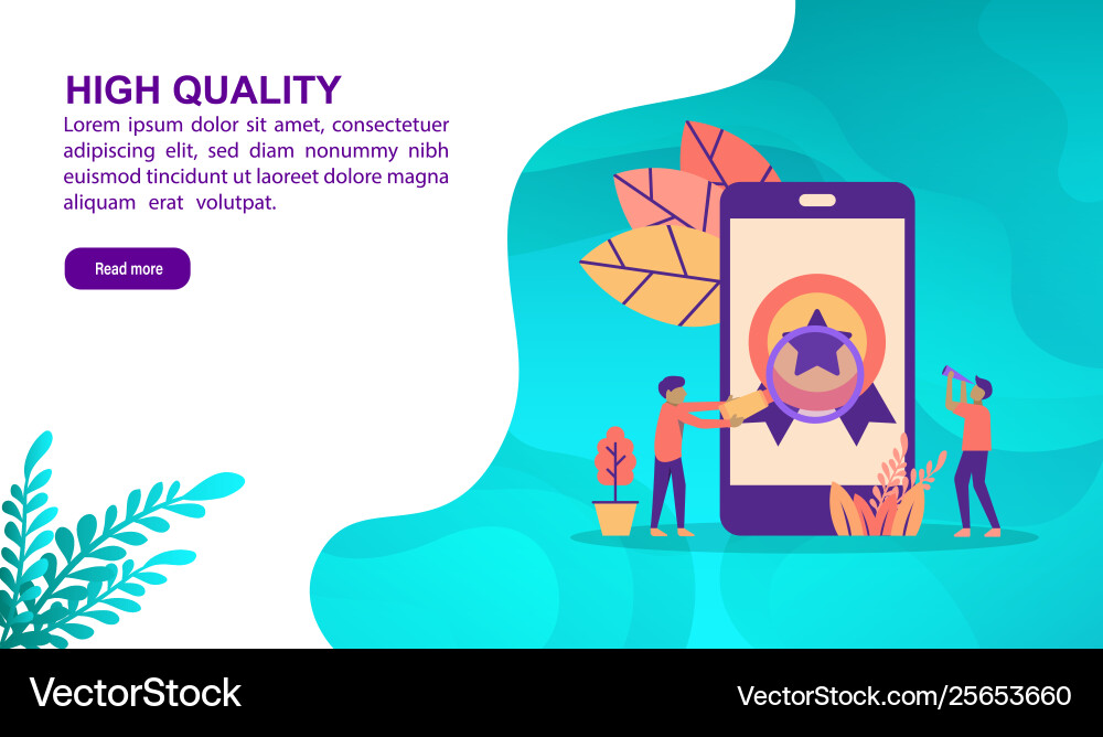 High quality concept with character template High quality concept with character template vector image