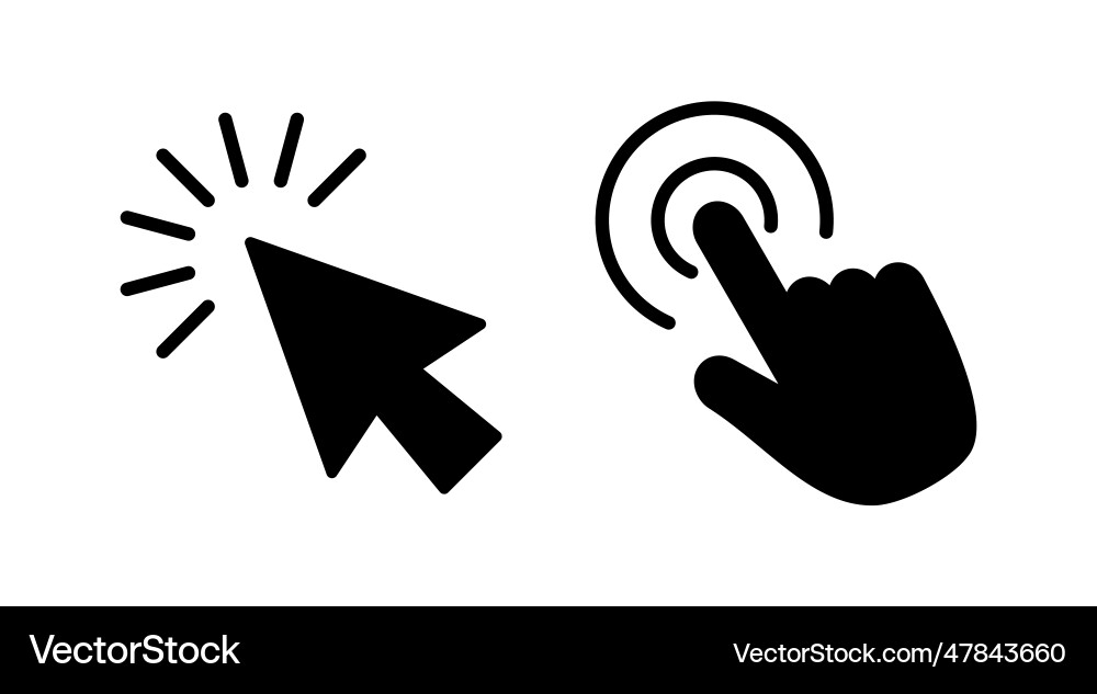 Klicken Sie auf Symbol Cursor Zeigerzeichen Klicken Sie auf Symbol Cursor Zeigerzeichen vektorbild