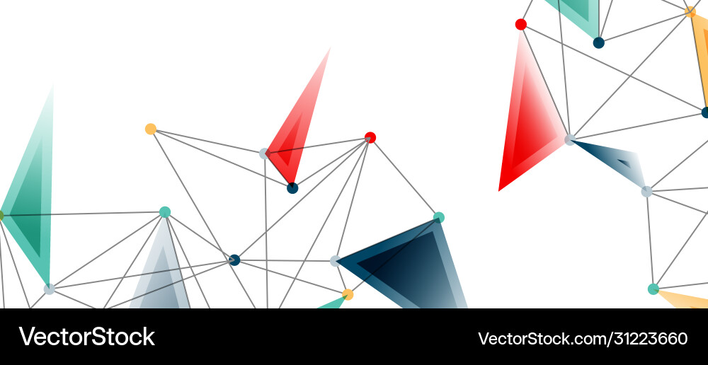 Line points connections triangular technology Line points connections triangular technology vector image