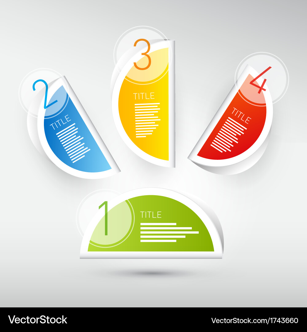 Progress steps for tutorial infographics vector image