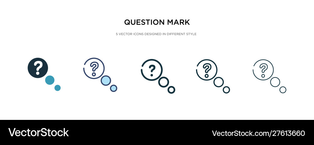 Question mark icon in different style two vector image