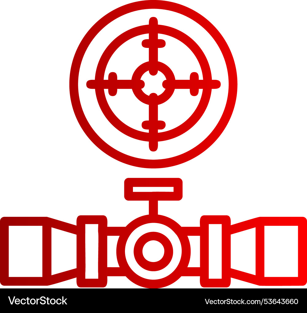 Scope line gradient icon Vector Image
