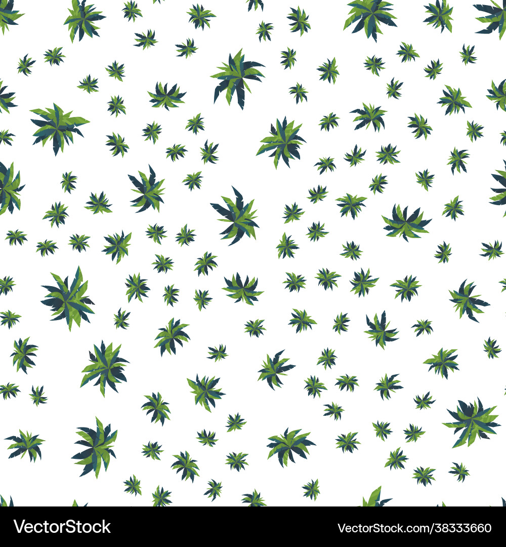 Seamless pattern from palm trees top view Seamless pattern from palm trees top view vector image