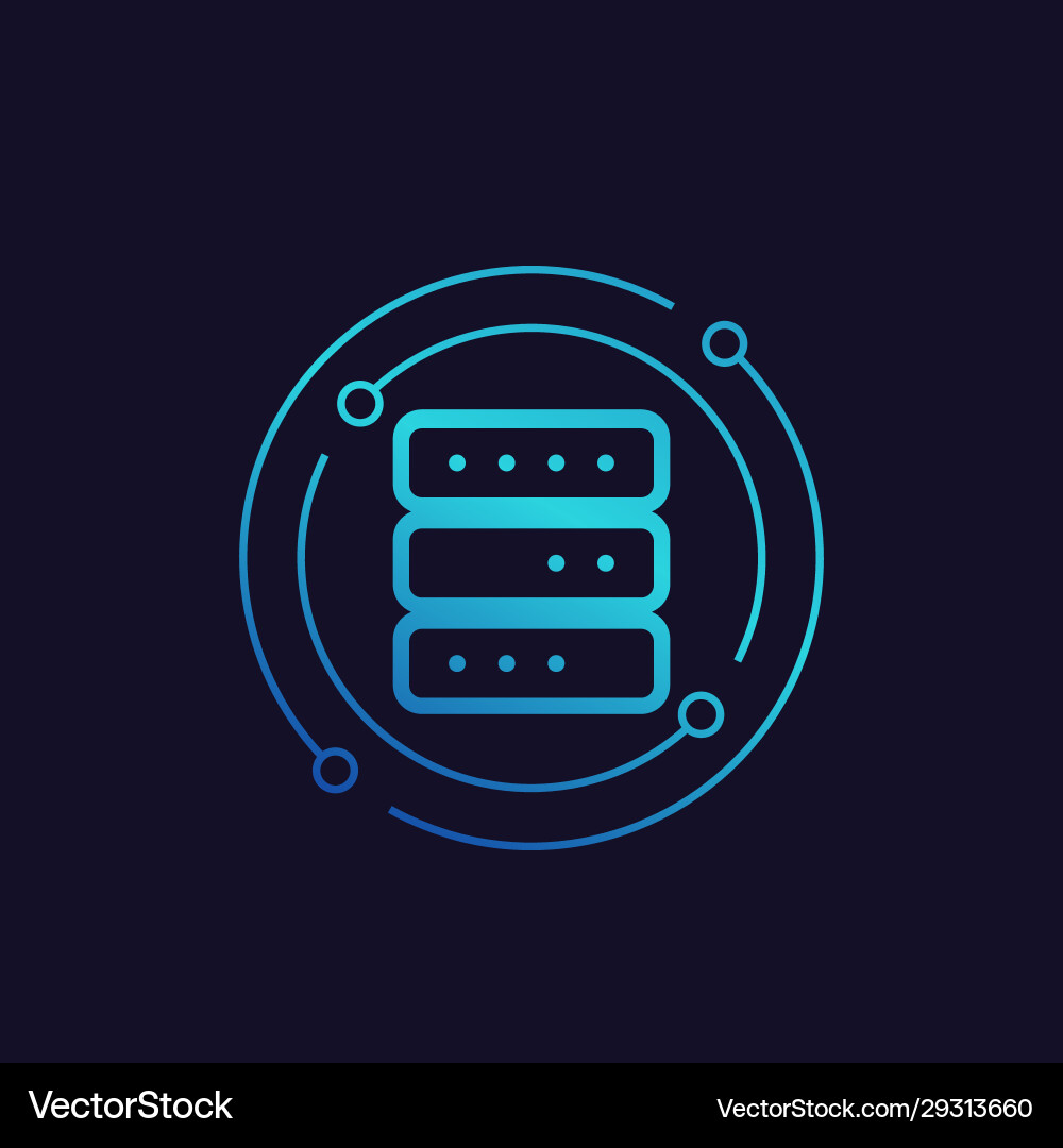 Server Hosting Icon Set vector image