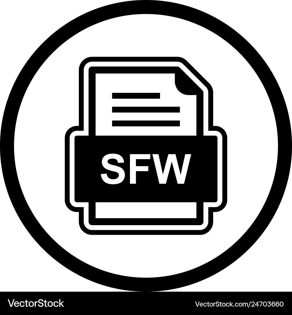 Sfw file document icon vector image
