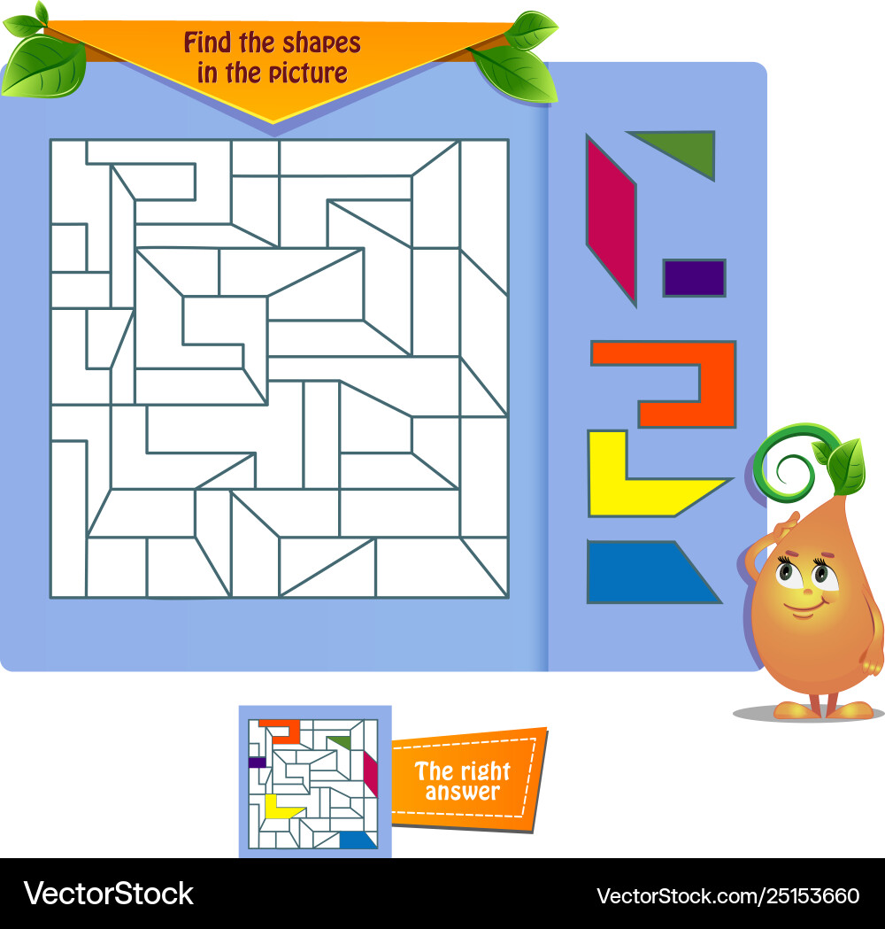 Shape Puzzle Game vector image